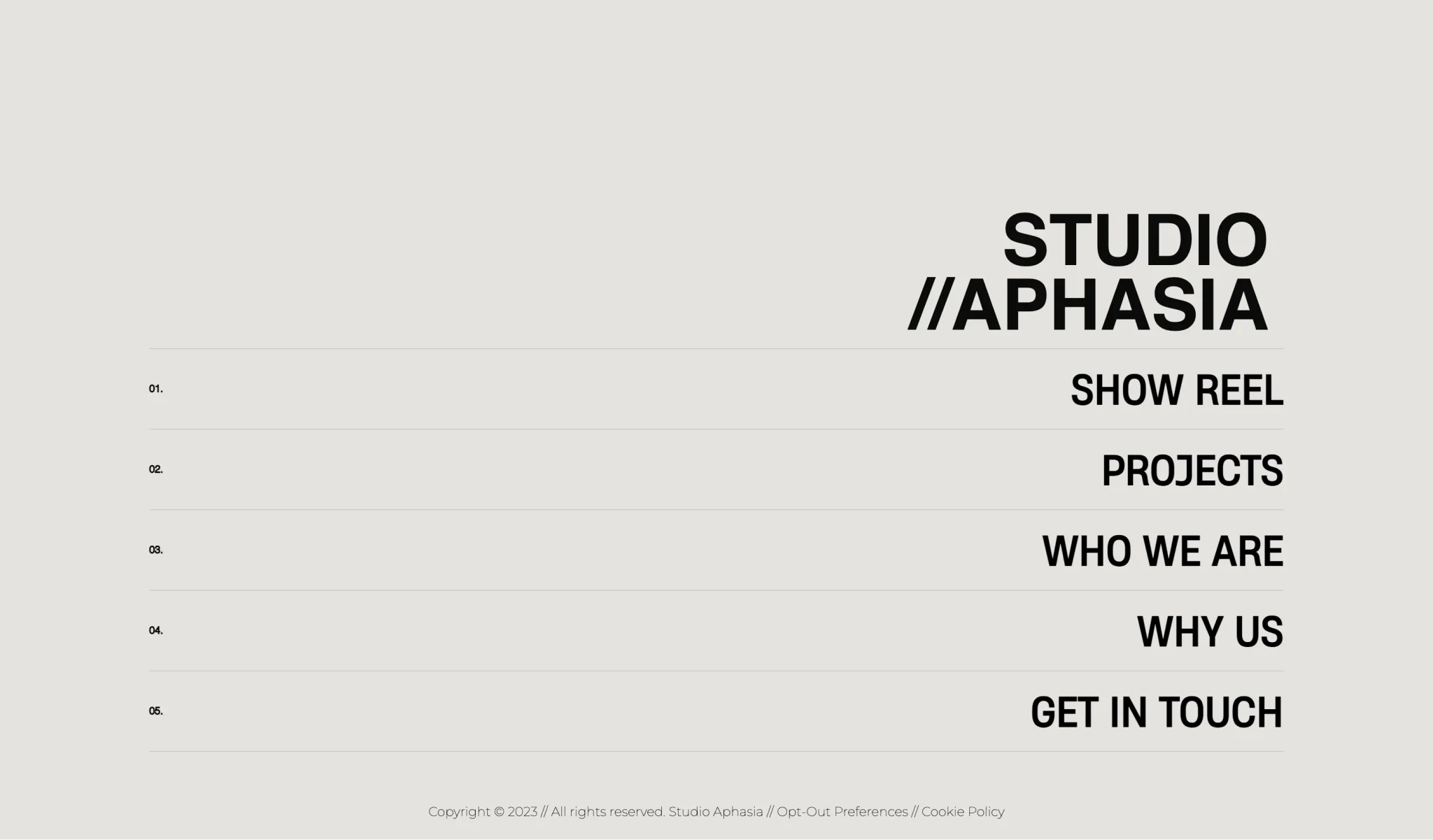 studio aphasia